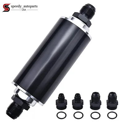 AN6 AN8 AN10 Stainless Steel Inline Fuel Filter High FLOW Cleanable Fitting New • $12.88