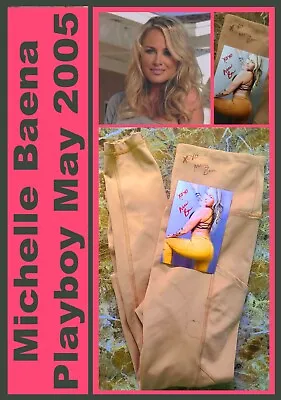 MICHELLE BAENA: Playboy Covergirl Owned/worn/signed Yoga Pants W/pic • $59.95