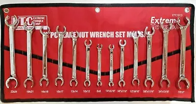 13 Pc Flare Nut Line Wrench Set SAE 1  & Metric 24 Mm Hydraulic Extreme Torque • $99.95