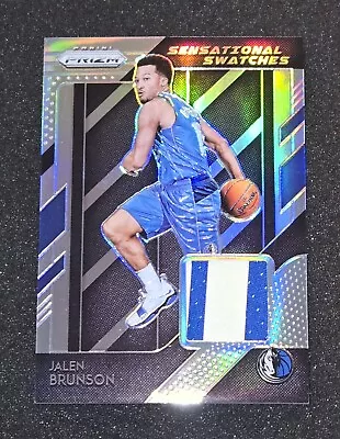 2018-19 Prizm Silver Sensational Swatches Jalen Brunson Rookie Card Rc Patch /10 • $10.50