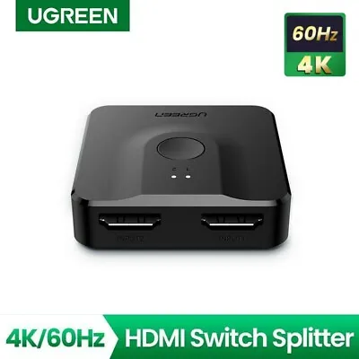 Ugreen HDMI Splitter 2 In 1 Switch Bi-Direction 4K Switcher 4K For PS4 Xbox TV  • $21.95