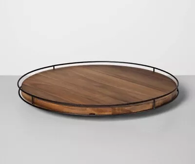 Hearth & Hand With Magnolia 18-inch Acacia Wood Lazy Susan Rotating Serve Tray • £32.02