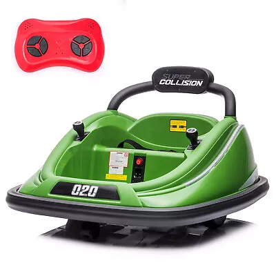 Kids Electric Ride On Bumper Car Vehicle W/ Remote Control 360° Rotation-Green • $135.99