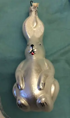 Vintage Blown Glass Bunny Christmas Ornament- Made In Poland • $19.99