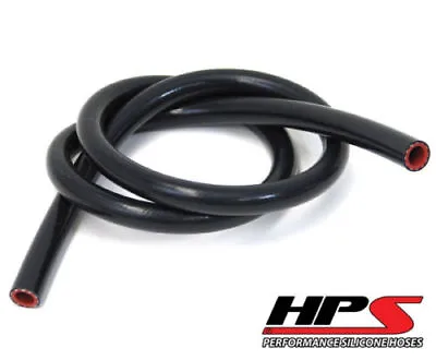 1Feet HPS 1/2  13mm High Temp Reinforce Silicone Heater Hose Tube Coolant Black • $12.26