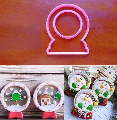 Christmas Snow Globe Cookie Pastry Biscuit Cutter Icing Fondant Clay Kitchen • £5.99