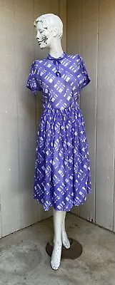 VTG 60’s L’aiglon Sheer Lavender Tea Dress Peter Pan Collar Cutouts 14 • $60