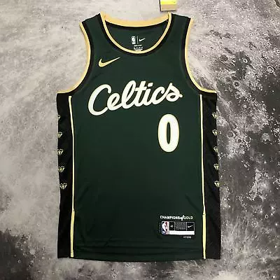 Jayson Tatum #0 Boston Celtics Green Yellow 2023 City Jersey Mens All Sizes • $70