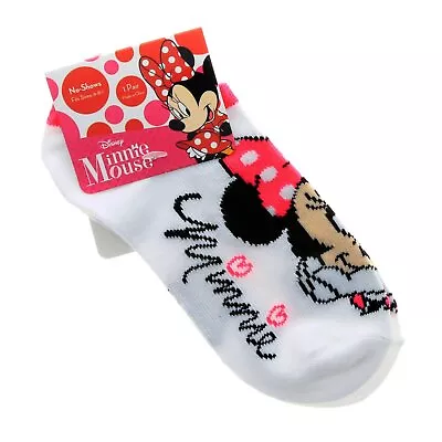 Disney Minnie Mouse Girls Ankle Socks Kids Clothing And Apparel - White Size 6-8 • $8.99