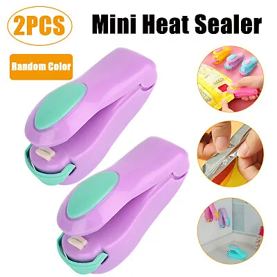 2PCS Mini Heat Sealer Sealing Machine Impulse Handheld Food Poly Bag Portable US • $6.48