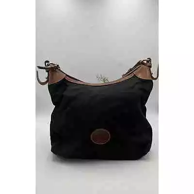 Dooney & Bourke Large Erica Women's Hobo Bag Black/brown Nylon/leather M0411940 • $39.20