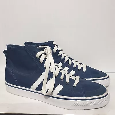 VINTAGE (2015) Adidas  NIZZA HI TOP SHOES In  Blue SIZE 11 NEW NEVER WORN  • $130