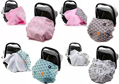 BLANKET CAR SEAT KIDS BABY SWADDLE TRAVEL COTTON 75x50cm SOFT WRAP DOUBLE SIDED  • £19.99