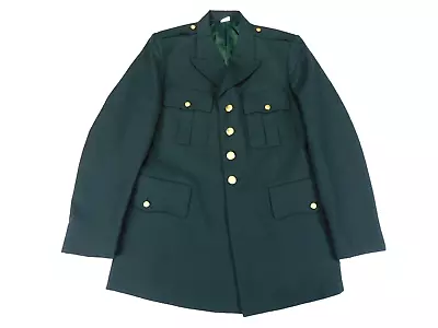 US Army Coat Green 44 Long Poly/Wool Dress Military Uniform Class A Jacket • $15.50