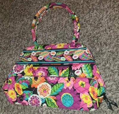 Vera Bradley Bowler Bag In The VA VA Bloom Pattern Green And Pink  • $20