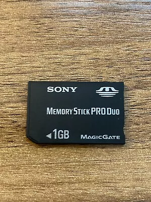 Sony 1GB Memory Stick Pro Duo Magic Gate Memory Card MSX-M1GST • $11.99