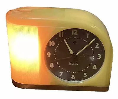 1950’s Westclox Bakelite Moonbeam Alarm Clock - Model S5-J - Tested & Works • $50