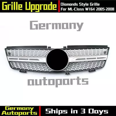 For Benz ML-Class W164 2005-2008 ML350 ML450 ML500 Chrome Dia-monds Style Grille • $119