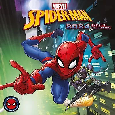 Spider-Man Calendar 2024 - Month To A View Planner 30cm X 30cm Marvel Gifts For • £10.68