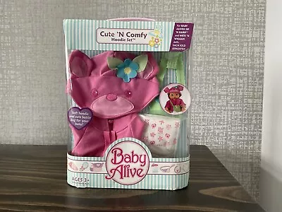 NEW Baby Alive Cute 'N Comfy Hoodie Set Hoodie Shoulder Bag Diaper • $24.99