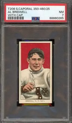 1909 T206 Bridwell (Portrait With Cap) - New Your Giants - PSA 7 NM • $2400