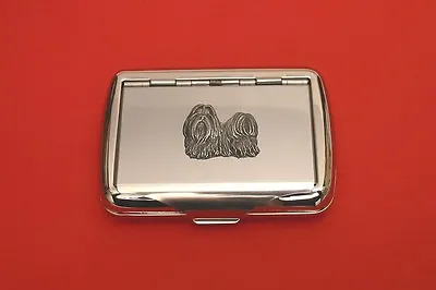 £15.99 • Buy Shih Tzu Motif Tobacco Tin Box Man's Gift Pet Vet Fathers Shih Tzu Xmas Gift