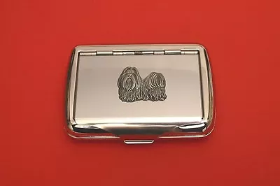 £15.99 • Buy Shih Tzu Motif Tobacco Tin Box Man's Gift Pet Vet Fathers Shih Tzu Xmas Gift