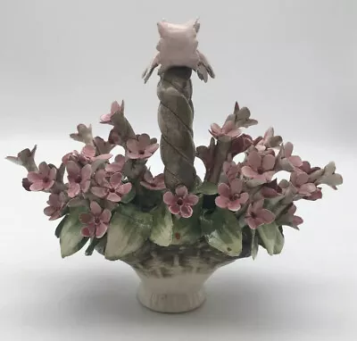 Stunning Vintage Capodimonte Porcelain Flower Basket Italy • £25