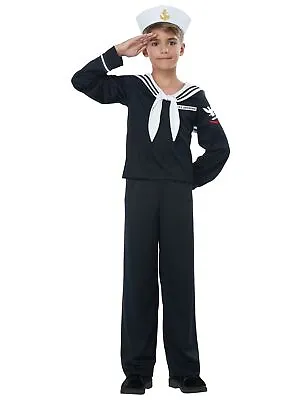 Navy Sailor Boy Marine Uniform Military Sea Force Book Week Child Boys Costume • $51.95