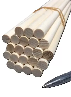 Trustleaf 12mm X 600mm Birch Hardwood Wooden Craft Sticks / Dowels . • £7.51
