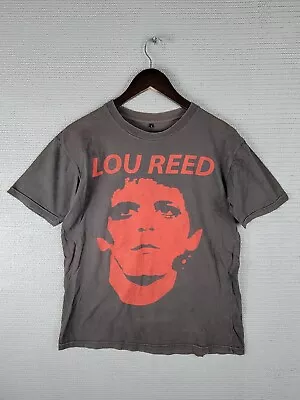 Lou Reed T-shirt Size Large Faded Black Rock & Roll Animal Velvet Underground • $64.11