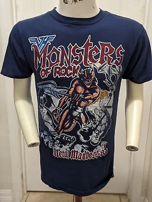 Vintage Van Halen Metallica Scorpions Monsters Of Rock Tour 88 Shirt  Large USA • $212.50