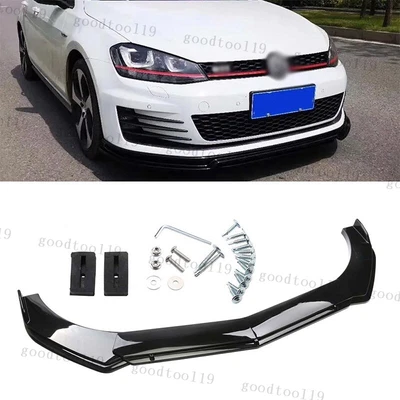 $59.95 • Buy 4pcs Car Front Bumper Lip Spoiler Splitter Carbon Fiber For VW Jetta 2012-2017