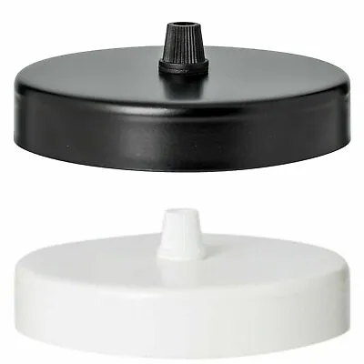 £8.99 • Buy Modern Industrial Ceiling Rose For Pendant Light Fabric Cable (2 X Black/White)