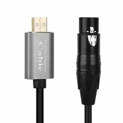 USB A Male To XLR 3 Pin Female Microphone Recording Cable 3M • £12.99