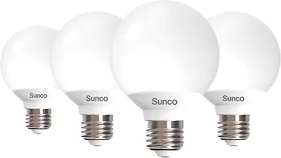 Sunco 4 Pack Vanity Globe Light Bulbs G25 LED For Bathroom Mirror 40W Equivalent • $23.99