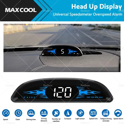 Car HUD Head Up Display LCD Digital GPS Speedometer Overspeed Alarm Universal • $32.95