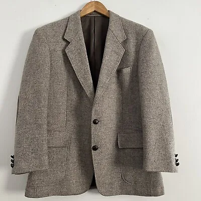 Vintage Yorkshire Tweed By Moon England 42S Beige Wool Sportcoat Blazer Jacket • $31.96