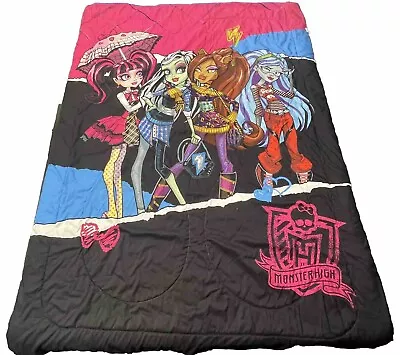 Monster High Twin Bedding Reversable Comforter W/set Of Matching Curtains • $60