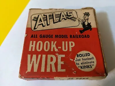 Vintage Atlas All Gauge Model Railroad Hookup Wire 36 Feet 2 Conductor IN BOX • $17.99