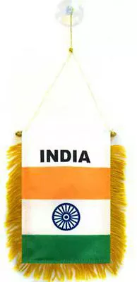 India Mini Flag 4 X6  Window Banner W/ Suction Cup  • $6.64