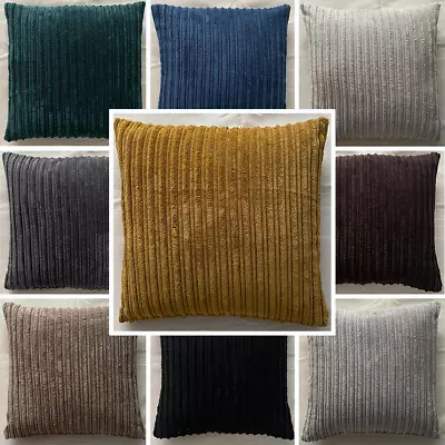 High Quality Handmade Jumbo Cord Striped Cushion Cover Soft Feel 10 To 30''  • £8.25