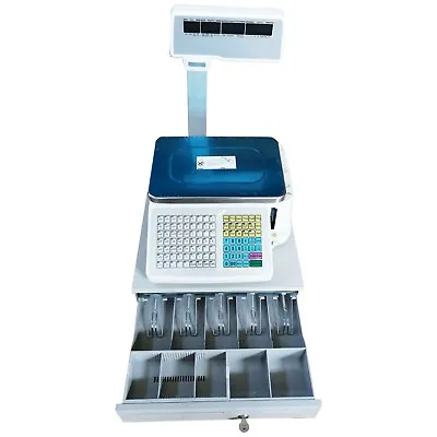 Weighing Price Computing Barcode Label Printing Cash Register Scale With Printer • $278.57