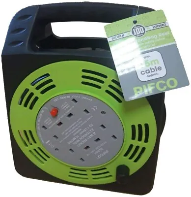4 Way Heavy Duty Cable 15m Meter Extension Reel Lead Mains Socket 13 Amp • £26.95