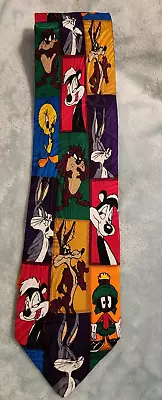 Vintage 1993 Looney Toons Mania 100% Silk Neck Tie • $3.49