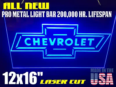Chevrolet Led Light Sign Bar Garage Man Cave You Pick Color LARGE 16x12” • $64.88