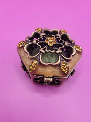 Beautiful Vintage Pill Box Flower Brass W=50mm • $30