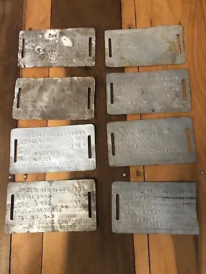 ARMCO Steel Metal Shipping Tag Lot Zanesville Ohio OH 8 Vintage 5 X3  Tags • $19.99