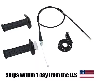 $15.37 • Buy Motorcycle 7/8  Handlebar Hand Grips Throttle Cable Assembly For Pit Dirt Bike