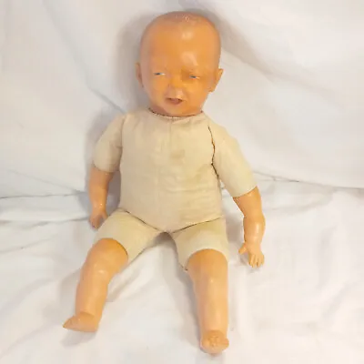 Ideal Blessed Event Baby Doll 19” Crying Mad Face Vintage 1950s Squeker As Is • $44.95